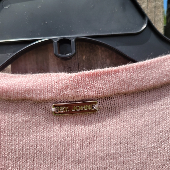 St. John Sport Blush Pink Button Cardigan Large - Picture 7 of 10